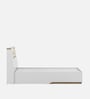 Silvarra Queen Size Bed With Usb Port Led Headboard & Hydraulic Storage In White Gloss Finish