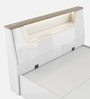 Silvarra Queen Size Bed With Usb Port Led Headboard & Hydraulic Storage In White Gloss Finish