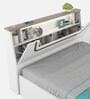 Silvarra Queen Size Bed With Usb Port Led Headboard & Hydraulic Storage In White Gloss Finish