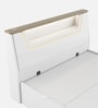 Silvarra Queen Size Bed With Usb Port Led Headboard & Hydraulic Storage In White Gloss Finish