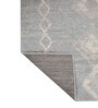 Silver & Cream Abstract Polyester 3 x 5 Feet Machine Made Carpet