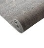 Silver & Cream Abstract Polyester 6 x 9 Feet Machine Made Carpet