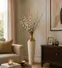 Silver & Gold Hammered Bottle Vase, Handcrafted Metal Flower Vase for HomeDecor