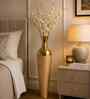 Silver & Gold Metal Hammered Bottle Vase, Premium Flower Vase for HomeDecor