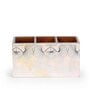 Silver & Multicolour MDF Wood New Flower Cutlery Tissue Holder