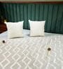 Silver   Upcycled Silk Bed Throws  Collection
