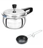 Stainless Steel Induction Base Pressure Cooker with Bakelite Handle and Outer Lid, 1.5 Litre