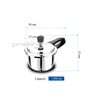 Silver 1.5 Ltrs Tri Ply Induction Base Bakelite Outer Lid Pressure Cooker With Stainless Steel