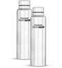 Silver 1000ml Smart Steel Stainless Steel  (Set of 2) Water Bottle