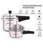 Silver 2 & 3 Ltrs with Common Lid  (Pack of 2) Combo Induction Base Outer Lid Aluminium Pressure Cooker