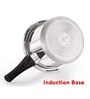 Silver 2 & 3 Ltrs with Common Lid  (Pack of 2) Combo Induction Base Outer Lid Aluminium Pressure Cooker