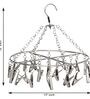 Silver 25 Pegs Round Hanging Cloth Dryer Hanger