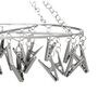 Silver 25 Pegs Round Hanging Cloth Dryer Hanger