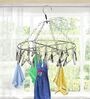 Silver 25 Pegs Round Hanging Cloth Dryer Hanger