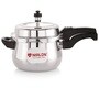 Silver 3 Ltrs Induction & Gas Stove Compatible Outer Lid Belly Triply Stainless Steel Pressure Cooker