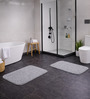 Silver Absorbent and Quick-Dry Polyester Bath Mats 30x45 cm