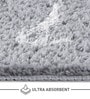 Silver Absorbent and Quick-Dry Polyester Bath Mats 38x58 cm