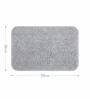 Silver Absorbent and Quick-Dry Polyester Bath Mats 38x58 cm