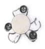 Silver Aluminium & Marble 8 Inch Appetizer Platters