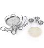 Silver Aluminium & Marble 8 Inch Appetizer Platters