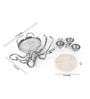 Silver Aluminium & Marble 8 Inch Appetizer Platters