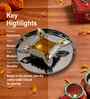 Silver Aluminium Diya With Plate