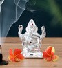 Silver Plated Aluminium Ganesha Idol