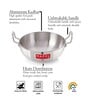 Moe 5 Ltrs Silver Aluminium Kadhai