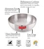 Oz 5 Ltrs Induction Friendly Silver Aluminium Kadhai