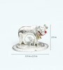 Silver Aluminium Oval Cow Baby Religious Idol