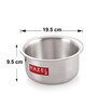 Arabesque 2 Ltrs Induction Friendly Silver Aluminium Cooking Pot