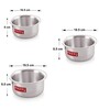 Fresco Induction Friendly Silver Aluminium (Set of 3) Cooking Pot