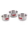 Fresco Induction Friendly Silver Aluminium (Set of 3) Cooking Pot