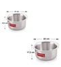 Evensong Induction Friendly Silver Aluminium (Set of 6) Cooking Pot