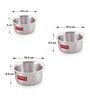 Evensong Induction Friendly Silver Aluminium (Set of 6) Cooking Pot