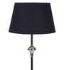 Black Cotton Shade Club Floor Lamp With Aluminium Base