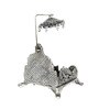 Silver Aluminium Singhasan In Metal Antique Silver Plated Idol
