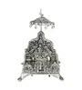 Silver Aluminium Singhasan In Metal Antique Silver Plated Idol