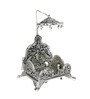 Silver Aluminium Singhasan In Metal Antique Silver Plated Idol