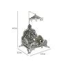 Silver Aluminium Singhasan In Metal Antique Silver Plated Idol