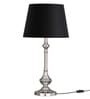 Hertz Black Cotton Shade Night Lamp With Aluminium Base