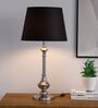 Hertz Black Cotton Shade Night Lamp With Aluminium Base