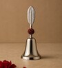 Silver Bell with Decorative Rudraksh Feather Handle