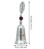 Silver Bell with Decorative Rudraksh Feather Handle