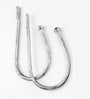 Silver Black 6 Pc Iron Tie Back Hook Set