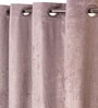 Silver Velvet Solid 7FT Light Filtering Eyelet Door Curtains (Pack of 2)