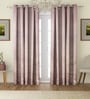 Silver Velvet Solid 7FT Light Filtering Eyelet Door Curtains (Pack of 2)