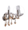 Brass Candle Wall Light (Silver)