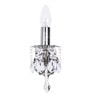 Groove Brass and Crystal Candle Wall Light (Silver)