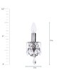 Groove Brass and Crystal Candle Wall Light (Silver)